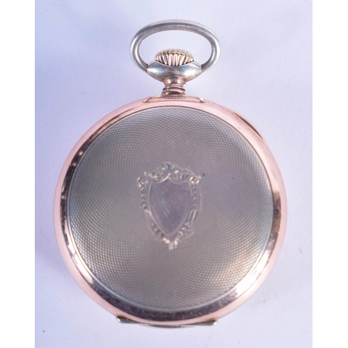 1483 - A SILVER ZENITH POCKET WATCH. 4.5 cm wide.