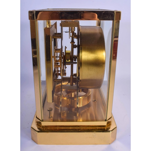 1493 - A JAEGER LE COULTRE BRASS ATMOS CLOCK. 23 cm x 16 cm.