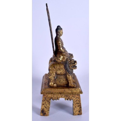 1573 - A LARGE CHINESE TIBETAN BRONZE FIGURE OF A STANDING BUDDHA 20th Century. 30 cm x 11 cm.