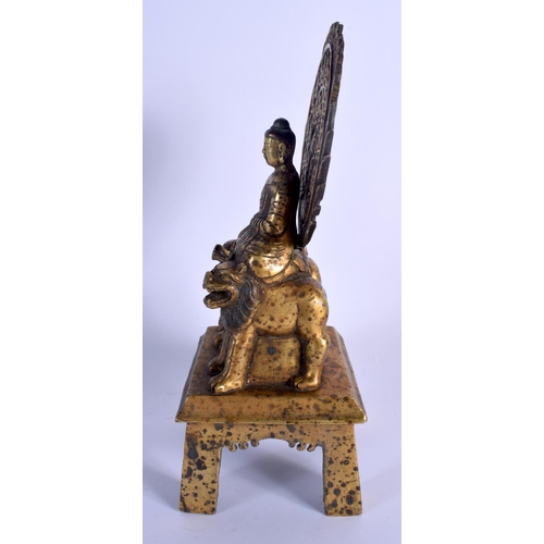 1573 - A LARGE CHINESE TIBETAN BRONZE FIGURE OF A STANDING BUDDHA 20th Century. 30 cm x 11 cm.