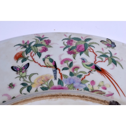 1666 - A LARGE CHINESE FAMILLE ROSE PORCELAIN CHARGER 20th Century, decorated with figures and interiors. 4... 