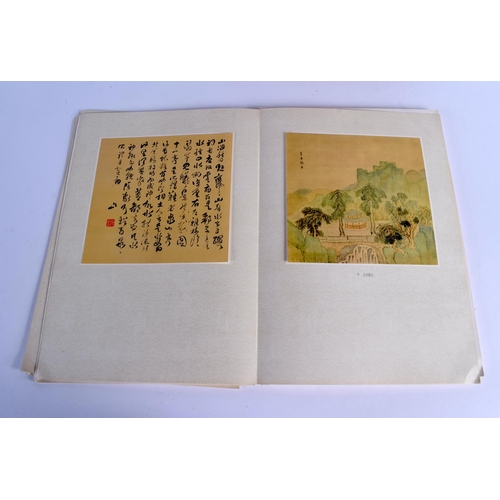 1852 - A CHINSE BOOK ALBUM OF OLD PAINTINGS 20th Century. 42 cm x 28 cm.