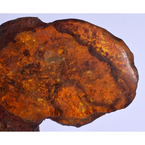 2061 - AN EARLY 20TH CENTURY CHINESE CARVED AMBER SCHOLARS BOULDER Late Qing/Republic. 432 grams. 15 cm x 9... 