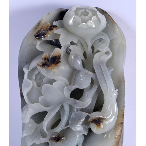 2127 - A LARGE EARLY 20TH CENTURY CHINESE CARVED GREEN JADE PEBBLE GROUP Late Qing/Republic, overlaid with ... 