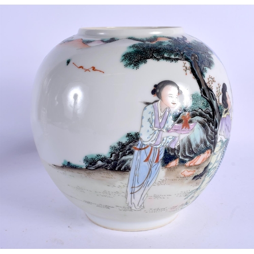 2146 - A VERY RARE EARLY 20TH CENTURY CHINESE FAMILLE ROSE EGGSHELL PORCELAIN LANTERN VASE Hongxian, enamel... 