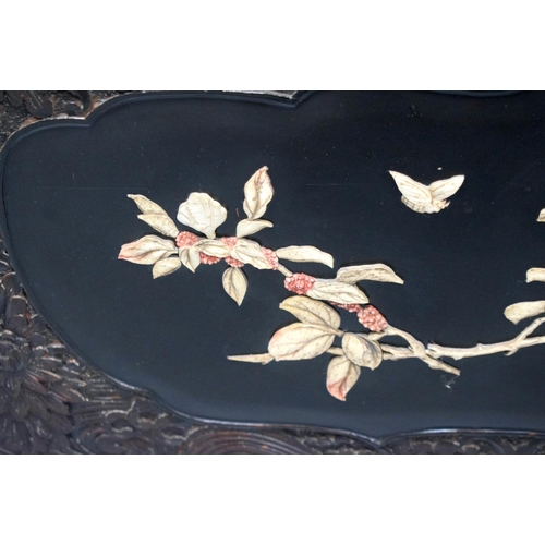 2183 - A LARGE 19TH CENTURY JAPANESE MEIJI PERIOD SHIBAYAMA INLAID SCREEN decorated with birds. 165 cm x 13... 