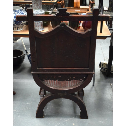 2184 - A 19TH CENTURY JAPANESE MEIJI PERIOD CARVED AND LACQUERED WOOD DRAGON CHAIR. 120 cm x 74 cm.