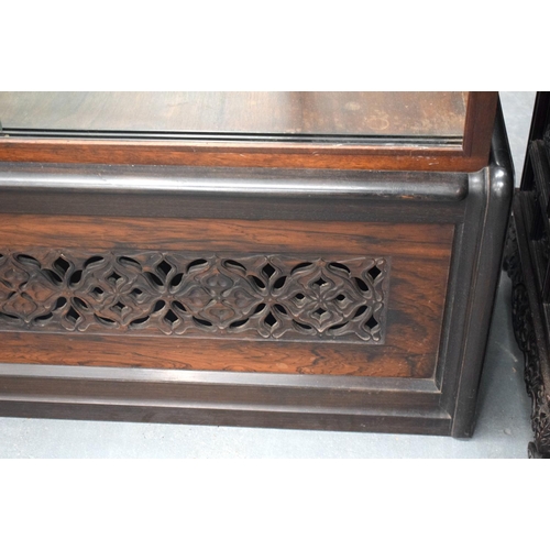 2188 - A VERY UNUSUAL EARLY 20TH CENTURY CHINESE CARVED HARDWOOD DISPLAY CASE Late Qing/Republic, of almost... 