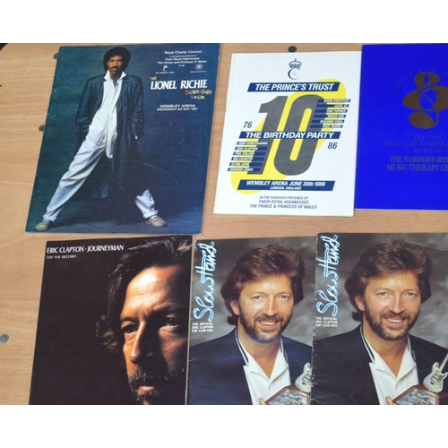 2549 - A collection of Eric Clapton ephemera , concert tickets, guest lists and magazines(Qty)