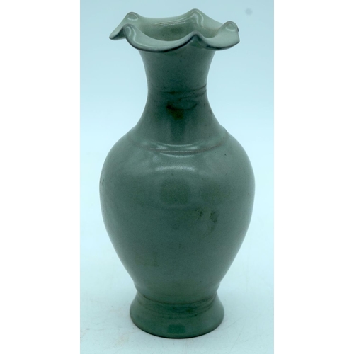 2593 - A Chinese  Ru ware vase 21cm.