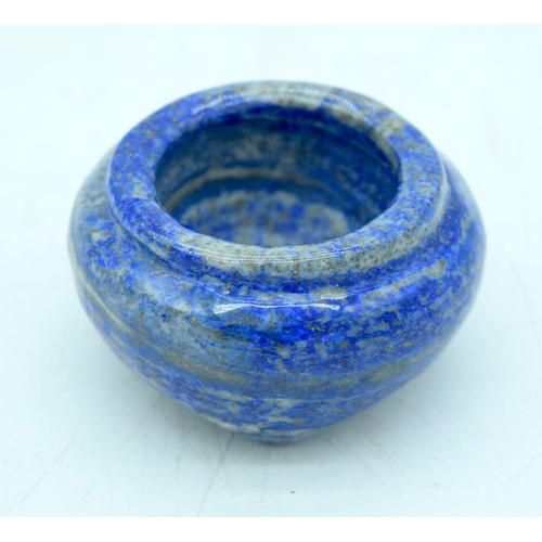 2612 - A Lapis Lazuli small bowl 3.5 x 6cm.