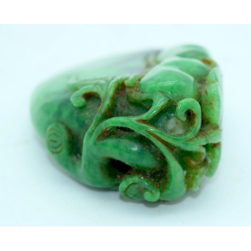 2615 - A Chinese carved Jade boulder  9 x 6cm.