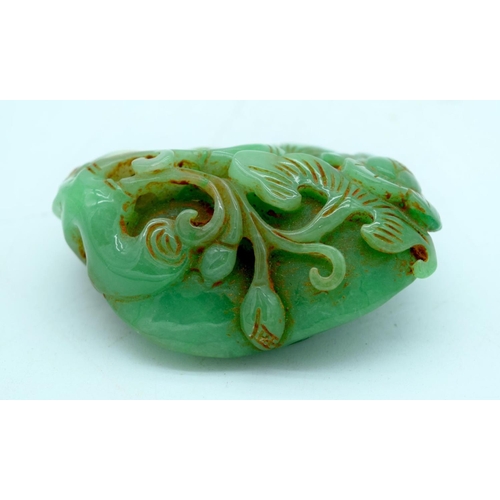 2616 - A Chinese carved Jade boulder  7 x 6cm.