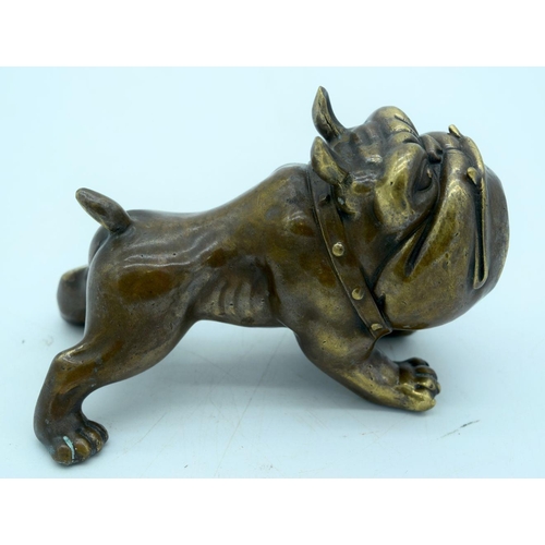 2639 - A Bronze Bulldog 14 x 9cm.