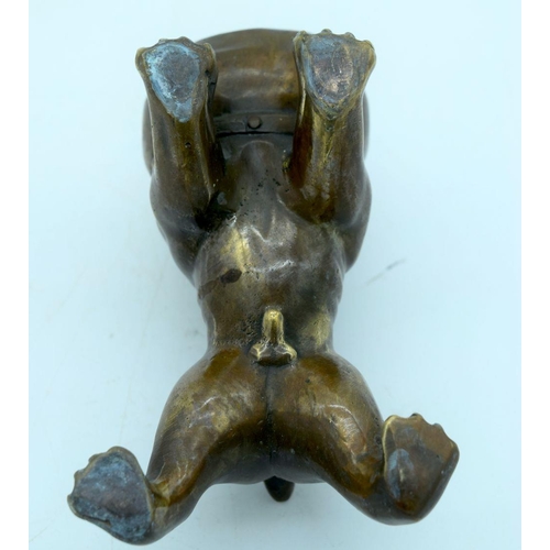 2639 - A Bronze Bulldog 14 x 9cm.