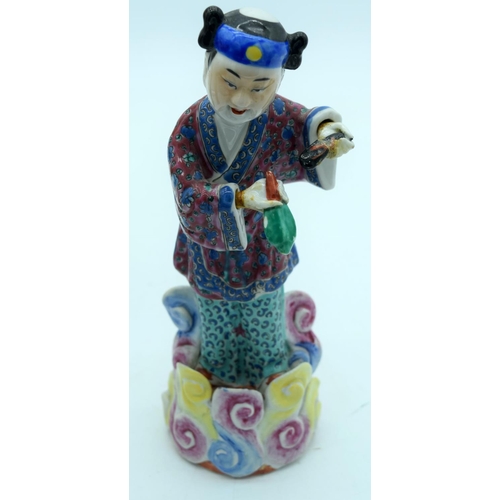 2646 - Two large Chinese  Sancai glazed female musicians together with two other figures 40cm (4)