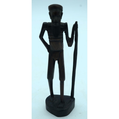 2662 - A group of mainly hardwood  African figures largest 39cm (6).