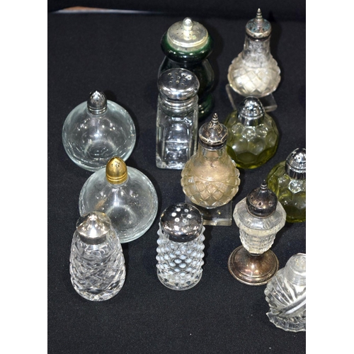 2665 - A collection of Salt and pepper glass shakers Qty.