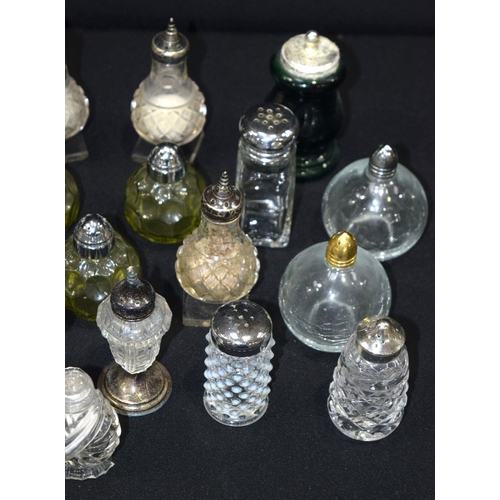 2665 - A collection of Salt and pepper glass shakers Qty.