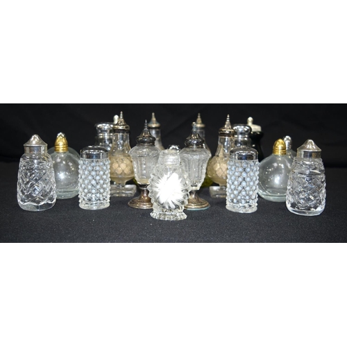 2665 - A collection of Salt and pepper glass shakers Qty.