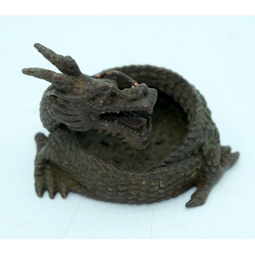 2684 - A Japanese bronze figure of a Dragon 7 cm.