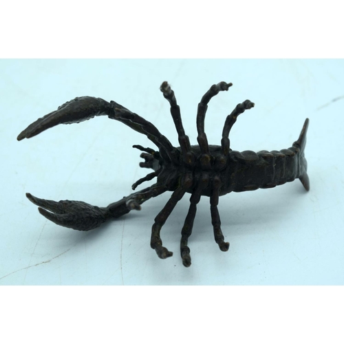 2685 - A Japanese bronze figure of a Lobster  10 cm.