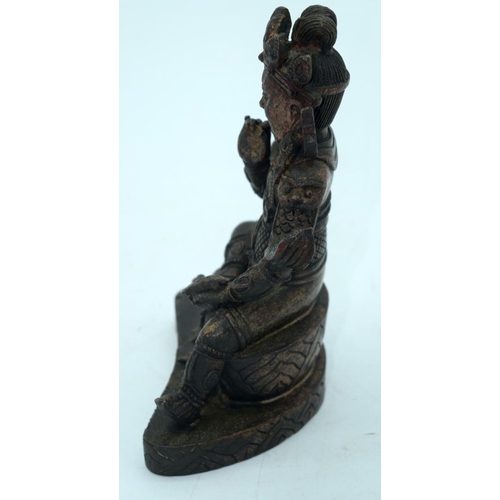 2686 - A Chinese Tibetan bronze Buddha 18cm.