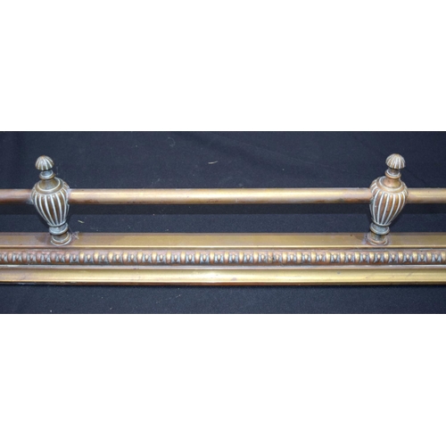 2710 - A vintage brass fire surround 133 x 36 x19cm.