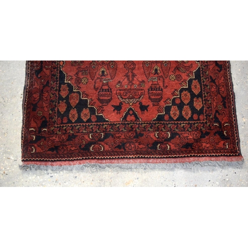 2711 - Afghan Red ground Khal Mohammedi rug 150 cm x 103cm.