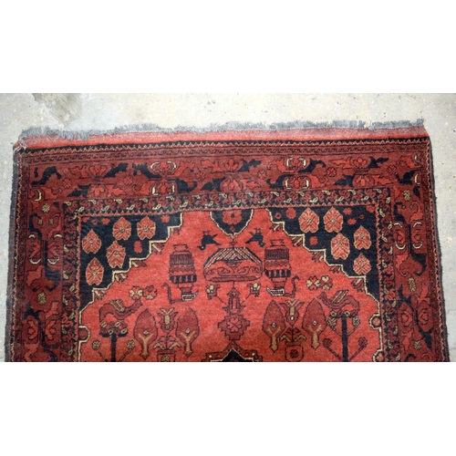 2711 - Afghan Red ground Khal Mohammedi rug 150 cm x 103cm.