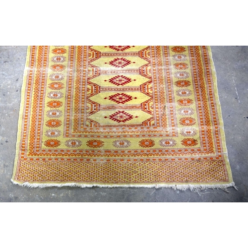 2712 - A yellow ground Bokhara Turkman rug 154 x 95cm.