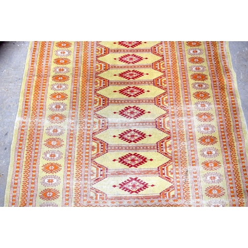 2712 - A yellow ground Bokhara Turkman rug 154 x 95cm.