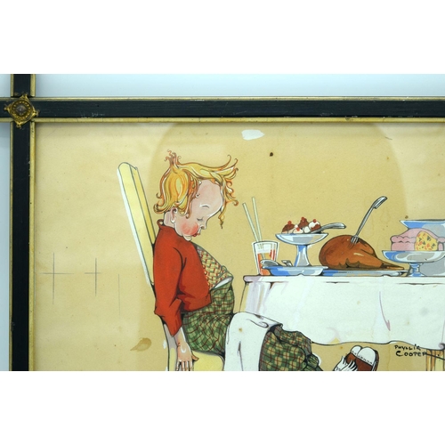 2721 - A Framed Phyllis Cooper watercolour entitled There is something very nice about this place. 27.5 x... 