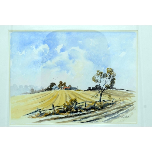 2730 - A framed watercolour of the  Farm above St Andrews Fife by Don McKechnie  26 x 36.