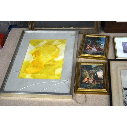 2732 - A collection of framed Lithographs, prints photographs , Largest 32 x 22cm.(8)