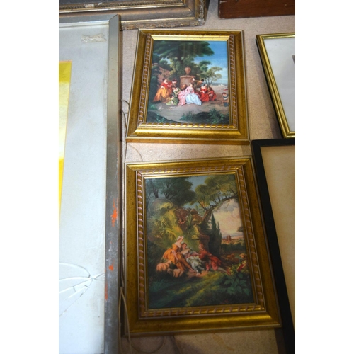 2732 - A collection of framed Lithographs, prints photographs , Largest 32 x 22cm.(8)