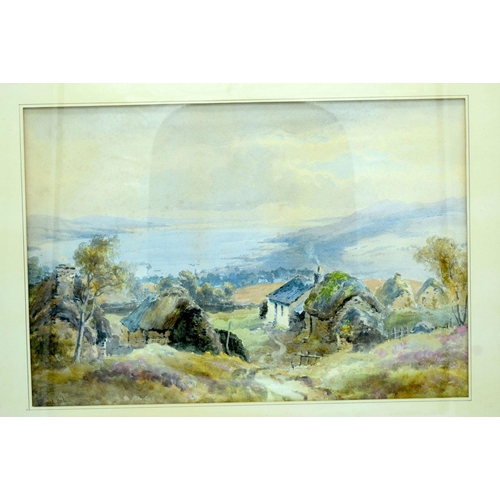 2735 - A framed watercolour by Edward Andeu of a rural scene . 33 x 48cm.