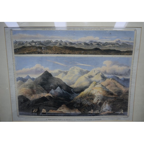 2736 - A large framed Lithographic print of Scottish mountains by D McKenzie 50 x 66cm