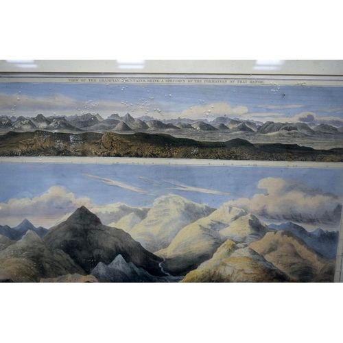 2736 - A large framed Lithographic print of Scottish mountains by D McKenzie 50 x 66cm