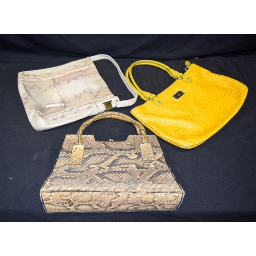 2805 - A Silvano Biagint shoulder bag together with a Vince Camuto Tote bag and a vintage Crocodile skin sh... 