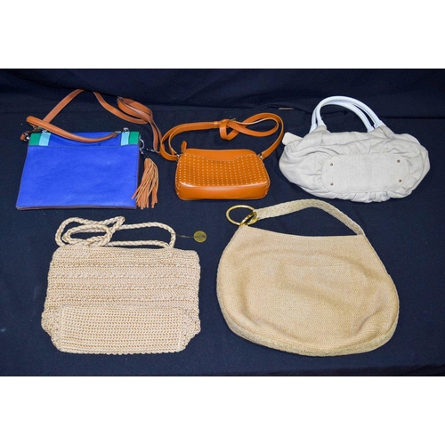 2806 - A collection of handbags including a Melie Bianco Vegan leather bag, Kate spade etc (5)