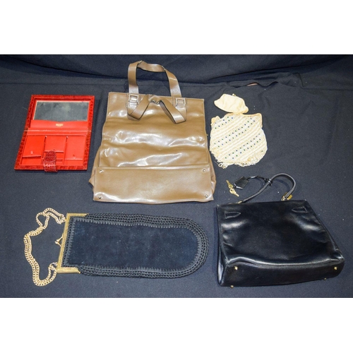 2808 - A collection of Handbags including Calvin Kline and four other vintage bags (5)