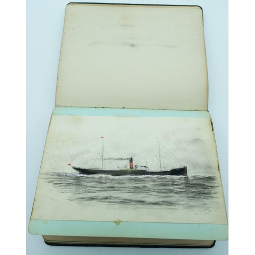 2810 - Three Victorian albums of Drawings, watercolours, letters, a Royal photograph and photo cards.