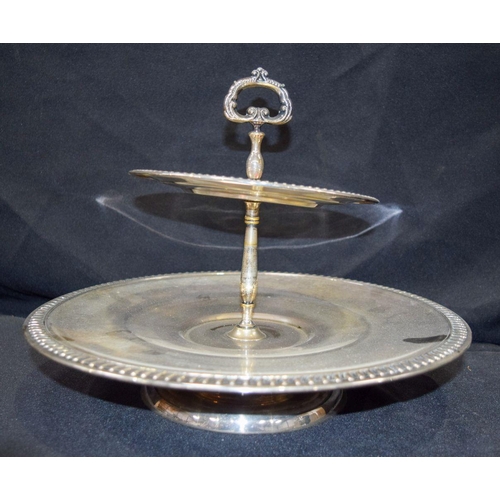 2824 - A collection of Silver plated items, ice bucket, cake stand etc Qty.