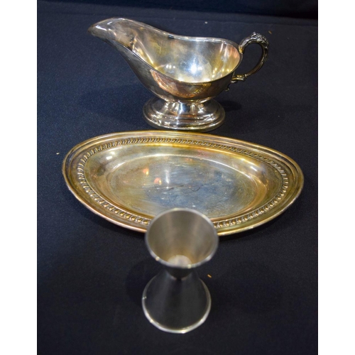 2824 - A collection of Silver plated items, ice bucket, cake stand etc Qty.