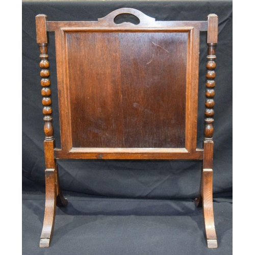 2827 - A Sampler fitted into a fire screen  possibly Edwardian 39 x 39 cm.