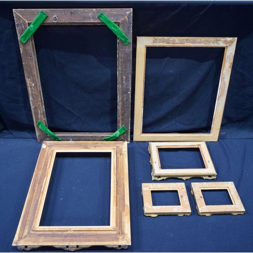 2833 - A collection of gilded picture frames Largest 53 x 74cm (6).