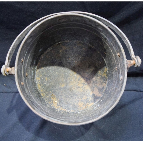 2835 - A Mixed metal bucket finished with plate 29 x 27cm.