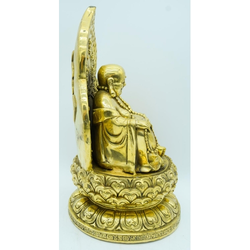 2837 - A Chinese Brass happy buddha 27cm