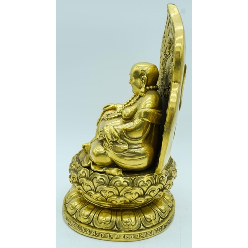 2837 - A Chinese Brass happy buddha 27cm